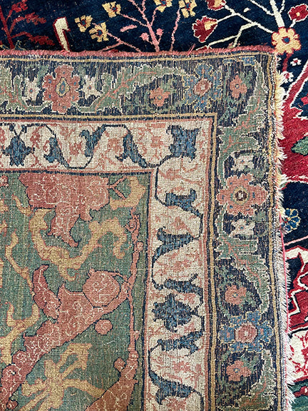 Antique Handmade Persian Garros Bijar (21' X 13')