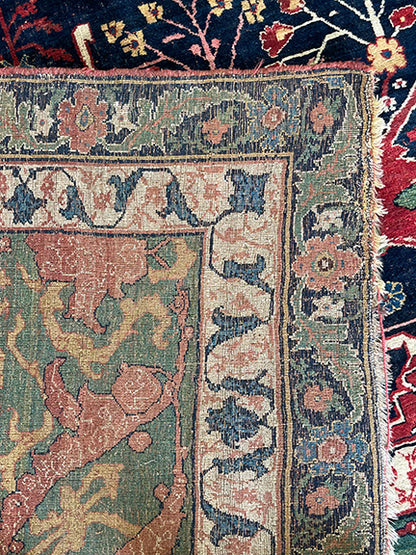 Antique Handmade Persian Garros Bijar (21' X 13')