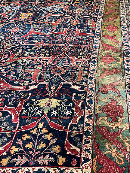 Antique Handmade Persian Garros Bijar (21' X 13')