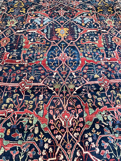 Antique Handmade Persian Garros Bijar (21' X 13')