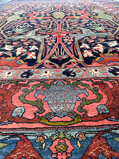 Vintage Persian Handwoven Bijar (11'5 X 9')
