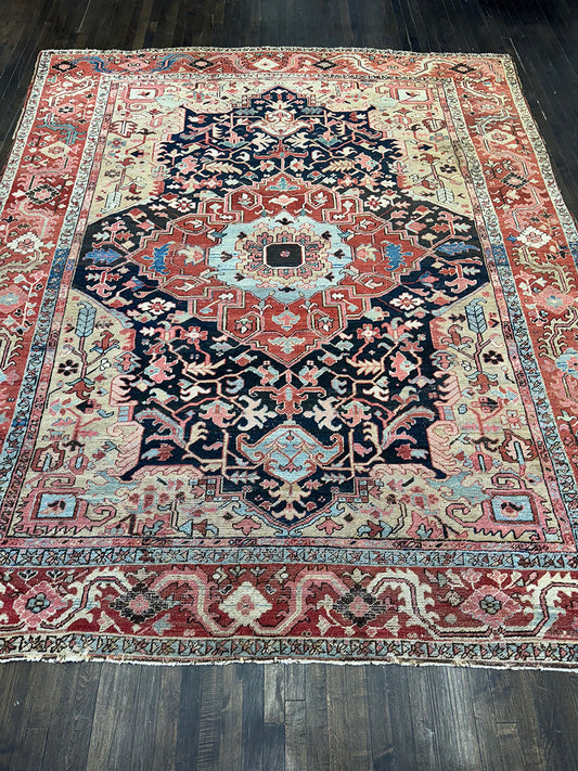 Antique Handmade Persian Heriz (11'1 X 8'10)