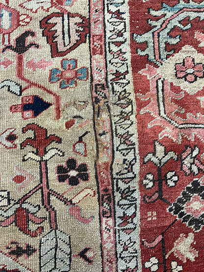 Antique Handmade Persian Heriz (11'1 X 8'10)