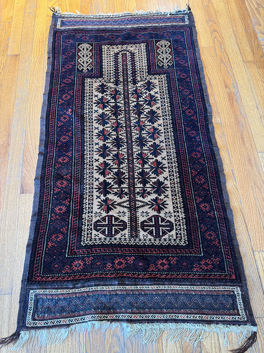 Antique Baluch Prayer Rug (4'5 X 2'5)