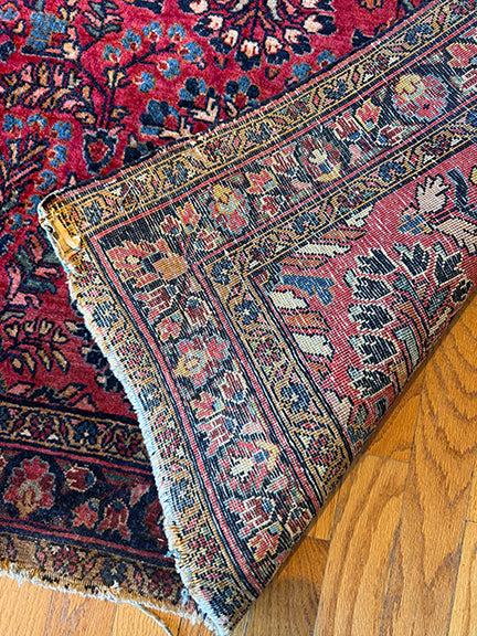 Handmade Antique Sarouq (4'8 X 3'5)
