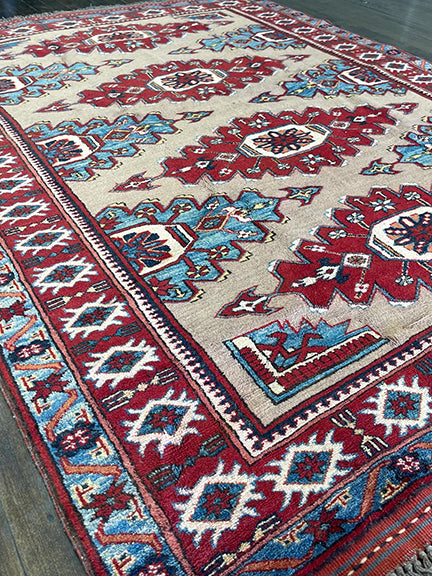 Hooked Diamond Moghan Kazak Revival (6'3 X 4'9)