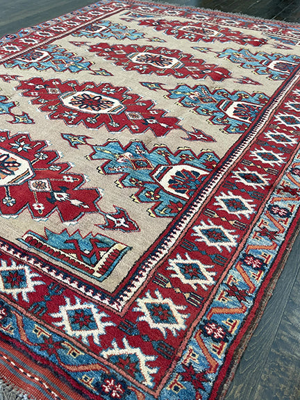 Hooked Diamond Moghan Kazak Revival (6'3 X 4'9)