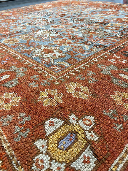 Antique Spanish Oushak (8'2 X 7'6)