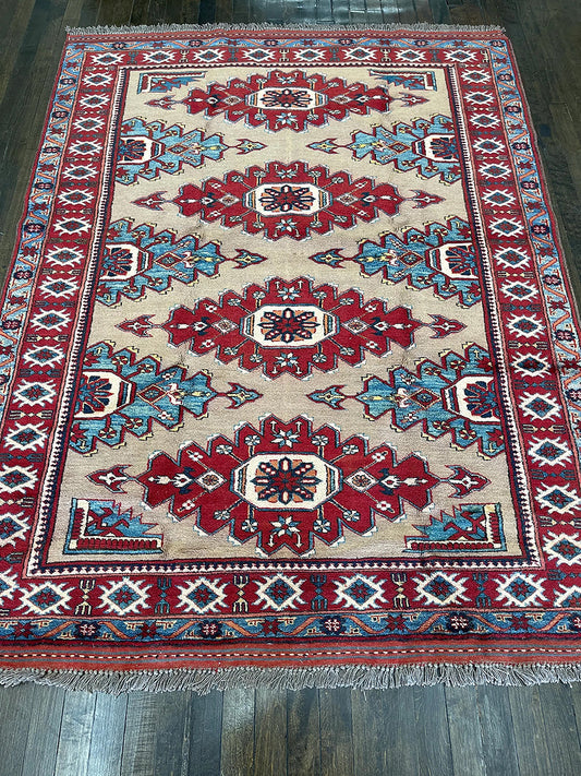 Hooked Diamond Moghan Kazak Revival (6'3 X 4'9)