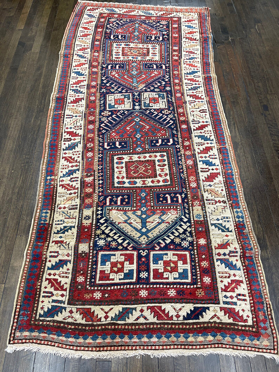 Antique Caucasian Runner (8' X 3'4)