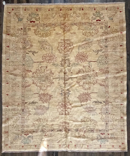 Handmade Oushak Revival (8'9 X 7'7)