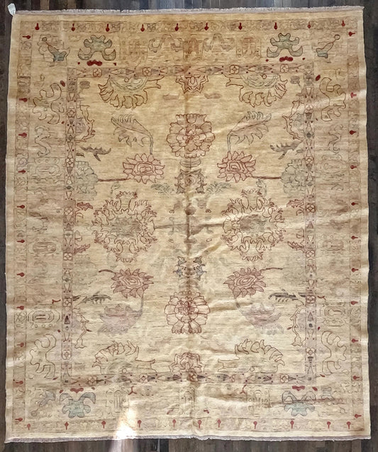 Handmade Oushak Revival (8'9 X 7'7)