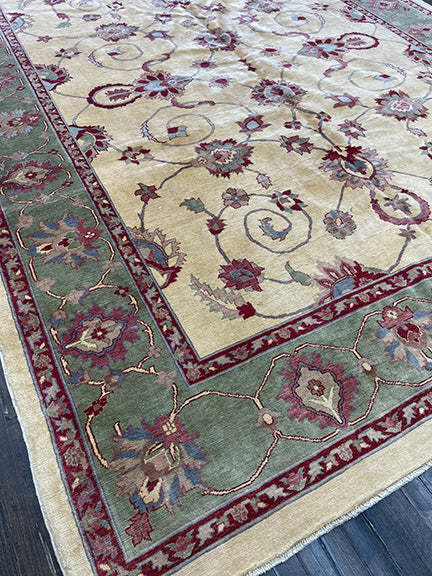 Handmade Oushak Revival (12'8 X 10'6)