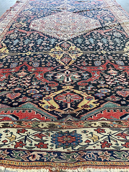 Antique Persian Bijar (12' X 7'10)