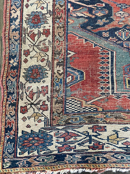 Antique Persian Bijar (12' X 7'10)