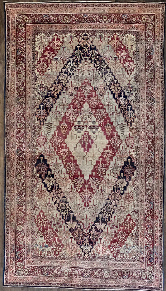Antique Persian Lavar Kerman (8'7 X 15')