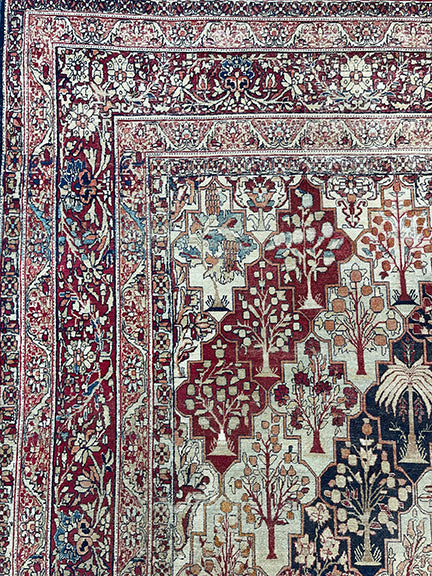 Antique Persian Lavar Kerman (8'7 X 15')