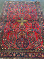Handmade Antique Sarouq (4'8 X 3'5)