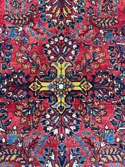 Handmade Antique Sarouq (4'8 X 3'5)