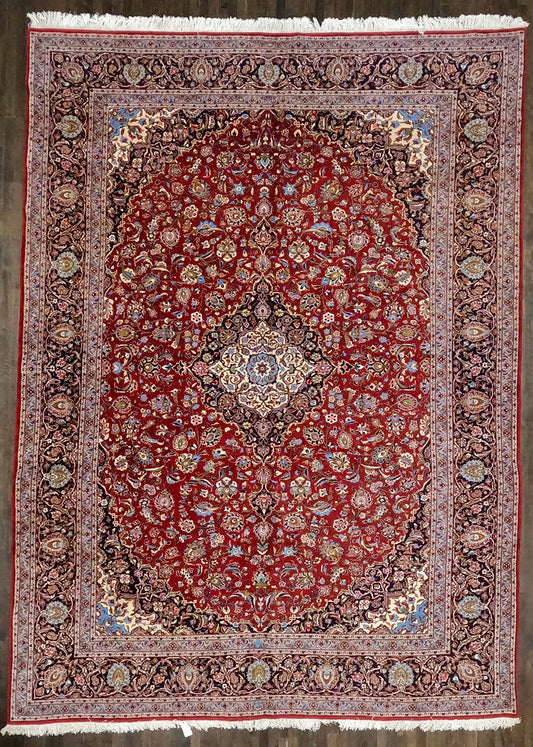 Handmade Persian Kashan (13'5 X 9'10)