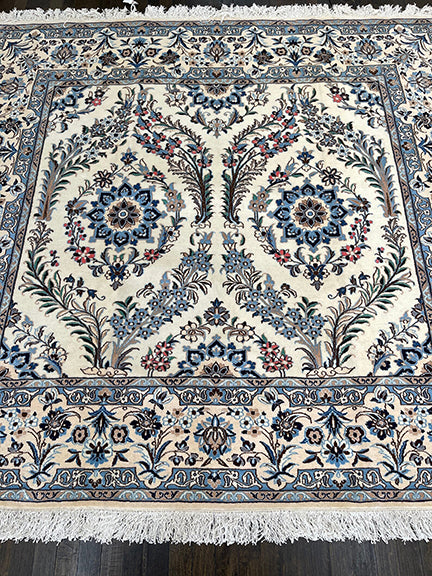 Handmade Persian Naeen (6'10 X 6'3)