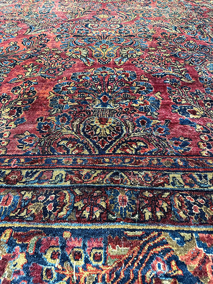 Antique Handmade Palace Size Sarouk (17' X 11'8)