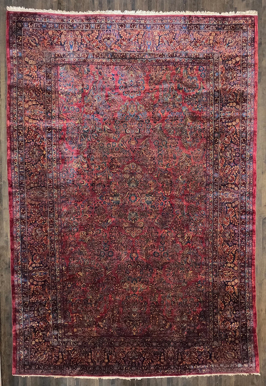 Antique Handmade Palace Size Sarouk (17' X 11'8)
