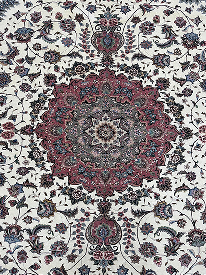 Classic Silk, Wool Handmade Tabriz (12' X 9'2)