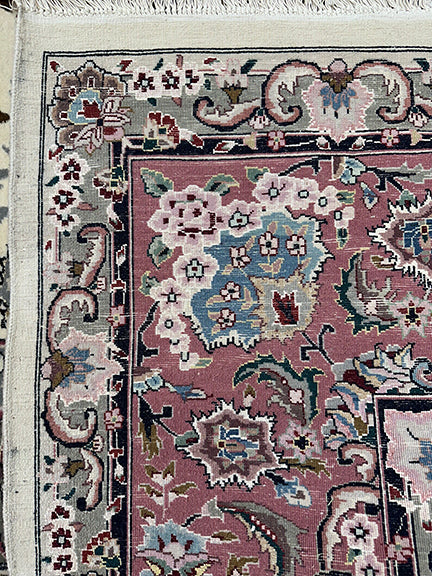 Classic Silk, Wool Handmade Tabriz (12' X 9'2)