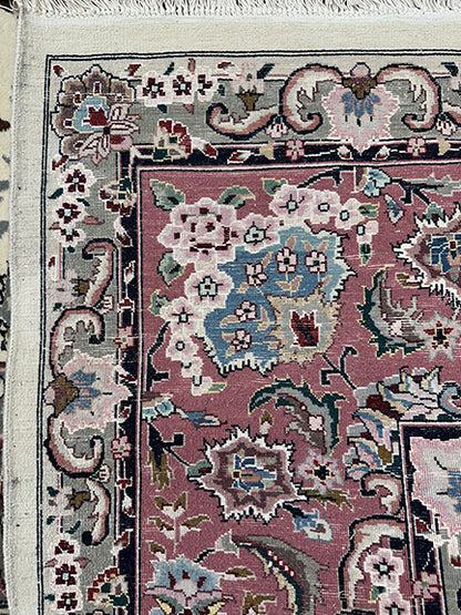 Classic Silk, Wool Handmade Tabriz (12' X 9'2)